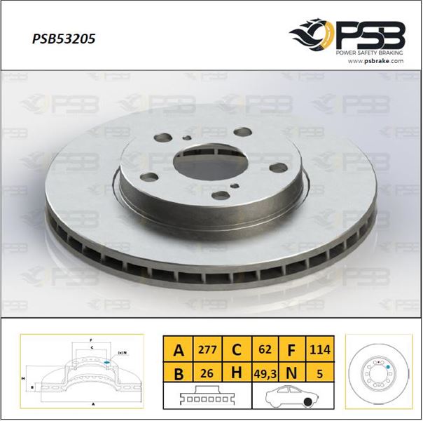 Toyota Corolla Auris Ön Fren Diski