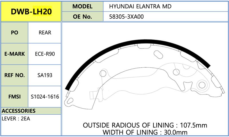 Hyundai İ30 Hyundai Accent Blue Arka Pabuçlu Fren Balatası