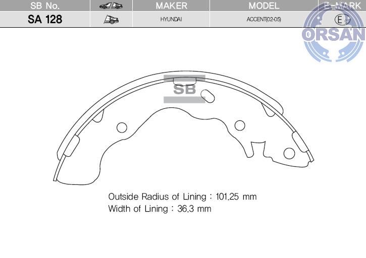 Hyundai Accent II Pabuçlu Arka Fren Balatası